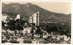 Russian Mill in the Background of San Francisco Postcard