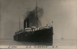 S. S. "Siberia" J-284 San Francisco, CA Postcard Postcard Postcard