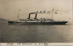 S.S. Ventura in San Francisco Bay J-108 California Postcard Postcard Postcard