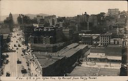 San Francisco 2 Years After Fire, Up Market From Ferry Tower J-64 California Postcard Postcard Postcard