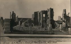 S.F. Ruins - Crocker Residence, Nob Hill J-149 San Francisco, CA Postcard Postcard Postcard