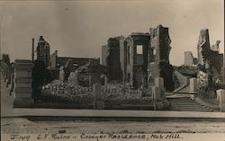 S.F. Ruins - Crocker Residence, Nob Hill J-149 Postcard