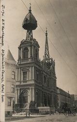 San Francisco Earthquake St. Dominic's Church, Total Loss J-174 Postcard
