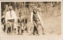 Calvin Coolidge Hiking to Governor McKelvie's Camp Nebraska Rise Photo Postcard Postcard Postcard