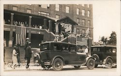 Coolidge President's Party Leaving State Soldiers House 1927 Postcard
