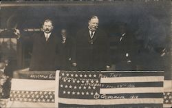 Selectman George Wormall introducing President Taft April 29th 1912 Postcard