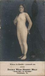 Young girl in union suit. Double Wear Hosiery Mills Philadelphia, PA Advertising Postcard Postcard Postcard