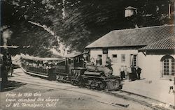 Prior to 1930 this Train Climbed the Slopes of Mt. Tamalpais Postcard