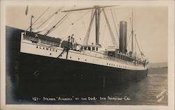 Steamer "Alameda" at the Deck Postcard