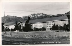 High School at Cedarville California Postcard Postcard Postcard