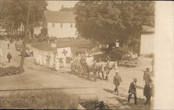 Red Cross Nurses in Parade Postcard