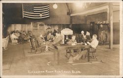 Recreation Room Red Cross Bldg. Postcard