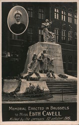 Memorial to Miss Edith Cavell Postcard