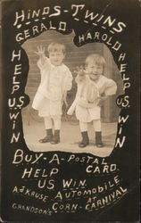 Hinds Twins - Gerald and Harold Postcard