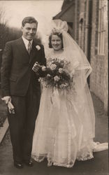 A Bride and a Groom Postcard