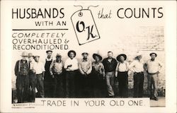 Husbands with an O.K. that Counts Postcard