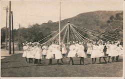 May Pole Dancing Alhambra, CA Postcard Postcard Postcard