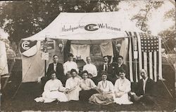 Chautauqua Encampment, Garfield Park, Patriotic Postcard