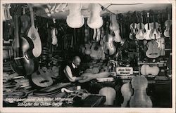 Johann Reiter, Creator of the Octave Violin Mittenwald, Austria Foto Karwendel Postcard Postcard Postcard