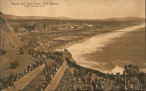 Beach and Surf from Cliff House San Francisco California