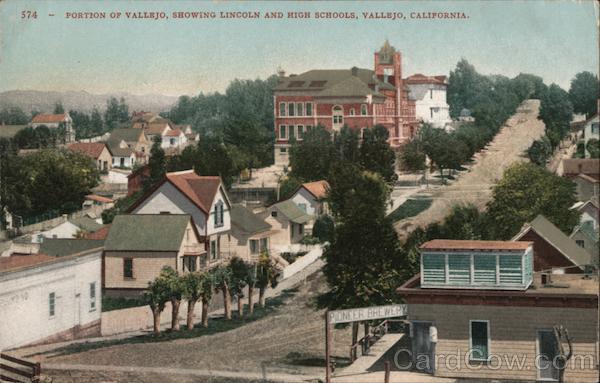 Portion of Vallejo, Showing Lincoln and High Schools California