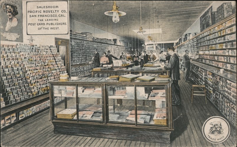 Rare Postcard Salesroom Pacific Novelty Co San Francisco CA Postcard