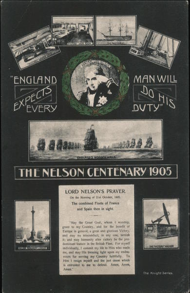 The Nelson Centenary 1905. Lord Nelson's Prayers. Multi Views