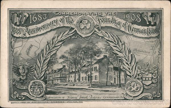 225th Anniversary of the founding of Germantown Pennsylvania