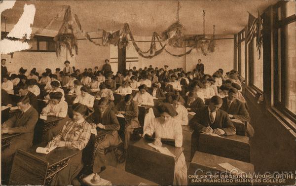 One of the Shorthand Rooms of the San Francisco Business College California