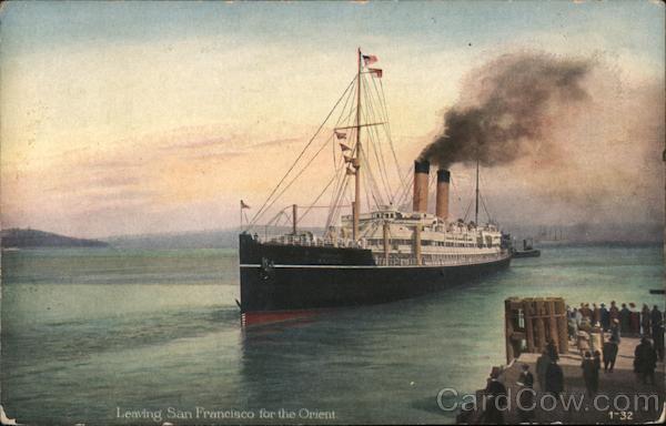 Leaving San Francisco for the Orient Boats, Ships