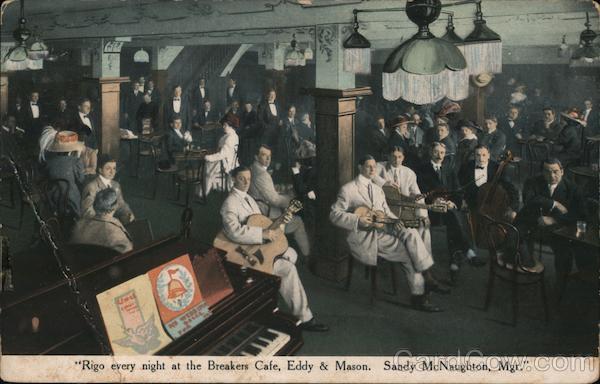 Rigo every night at the Breakers Cafe, Eddy & Mason. Music and dinning room San Francisco California