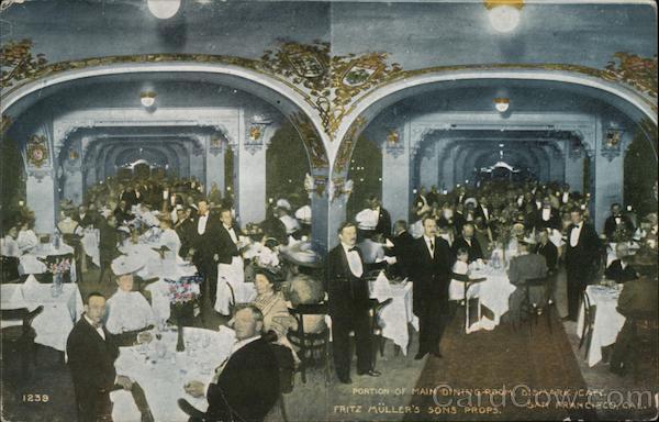 Portion of main dining room, Bismark Cafe San Francisco California