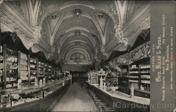 Interior, George Haas & Sons Candy Store, Phelan Building San Francisco California