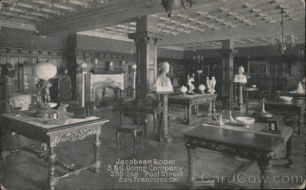 Jacobean Room, S & G Gump Company, 230-268 Post Street San Francisco California