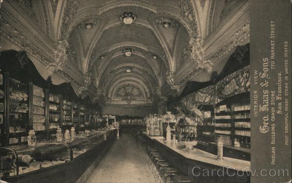 Interior view Geo. Haas & sons. Phalen Building Candy Store. San Francisco California