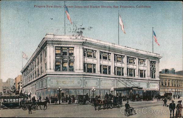 Pragers New Store corner Jones and Market Street San Francisco California