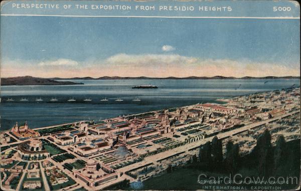 Perspective of the Exposition from Presidio Heights San Francisco California