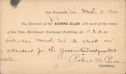 Meeting of the Sierra Club Postcard