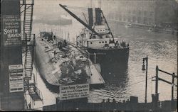 The wrecking tug 'Favorite' at work righting the capsized Eastland Postcard