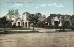 Oakland Depot Santa Fe R.R. Postcard