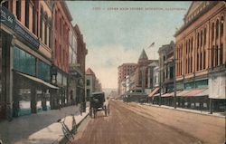 Upper Main Street Stockton, CA Postcard Postcard Postcard