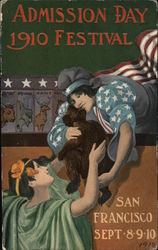 Admission Day 1910 Festival Postcard