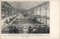 Interior of Sutro Baths Postcard