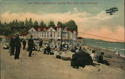 Beach and Hotel near Santa Cruz Postcard