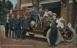 Central Fire Station Postcard