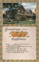 Greetings from California Postcard