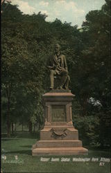 Robert Burns Statue, Washington Park Postcard