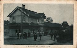 Northern Pacific Depot Willits, CA Postcard Postcard Postcard