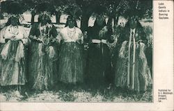 Lake County Indians in Dancing Costume Postcard