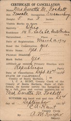 Voter Registration Card, 1914 Postcard